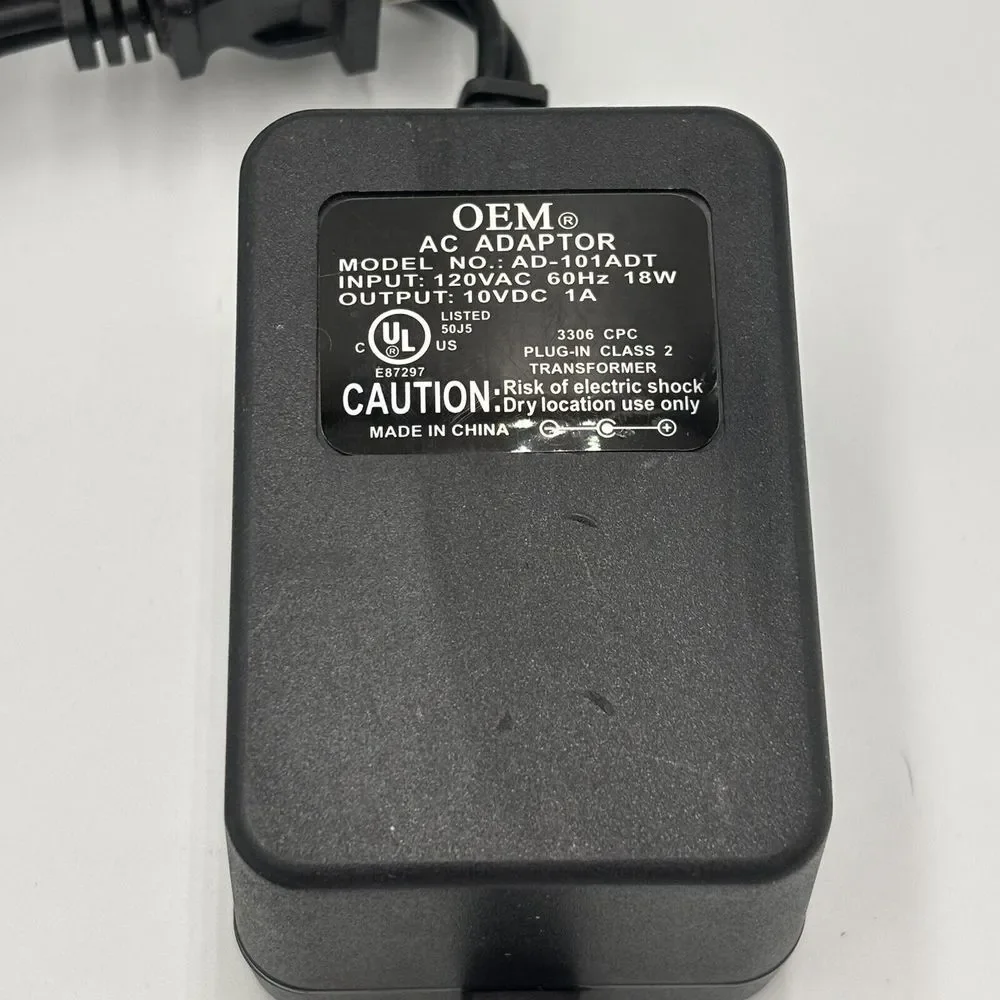 OEM AC Adapter  AD - 101ADT Power Supply Input 120VAC 60hz 18W Output‎ 10VDC